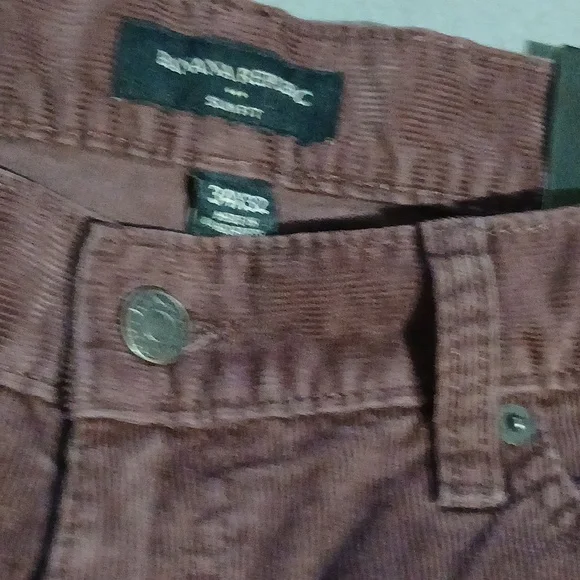 Banana Republic Men's Corduroy‎ Pants - Deep Burgundy. Sz.34 X32 Slim. NWT - Picture 6 of 16